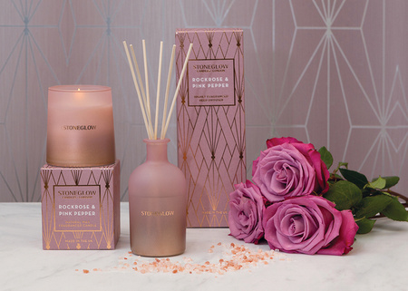 PAŁECZKI ZAPACHOWE GEOMETRIC NEW ROCK ROSE&PINK PEPPER - 200ML - STONEGLOW - MY HONEY HOME