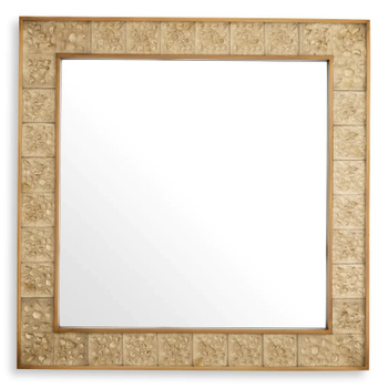 Lustro Eichholtz Mellot Kwadratowe vintage brass finish