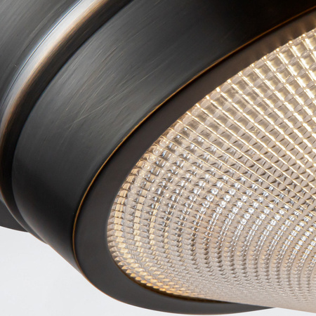 Mały plafon Willard - 1 źródło światła - Miejski brąz