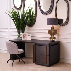 Biurko Eichholtz Modesto okleina dąb mokka