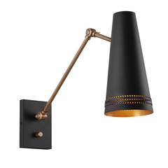 Kinkiet Brickell - 1 źródło światła - Matowa czerń