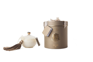 Cote Noire Świeca Art Deco Cream Round Blonde Vanilla