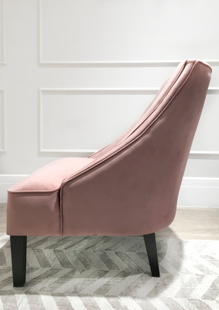 PUDROWO-RÓŻOWY WELUROWY FOTEL - MY HONEY HOME