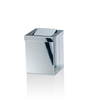 Kosz na papier na papier z pokrywą obrotową Decor Walther Stal nierdzewna polerowana