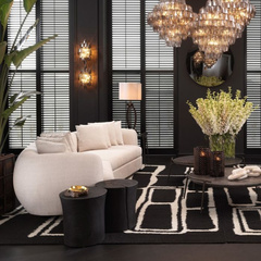 Stolik boczny Eichholtz Osias z wypalonego drewna suar