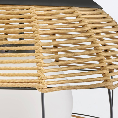 Średnia lampa wisząca Maddox - 1 źródło światła - Czarny, karmelowy beż