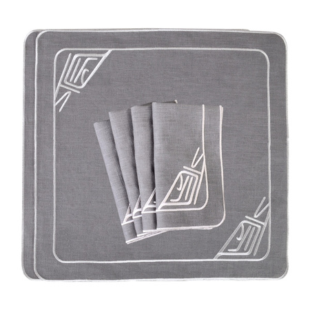 HAFTOWANE SERWETKI INFINITY - 6 SZT. - 38.5 x 38.5 CM - ROSEBERRY HOME - MY HONEY HOME