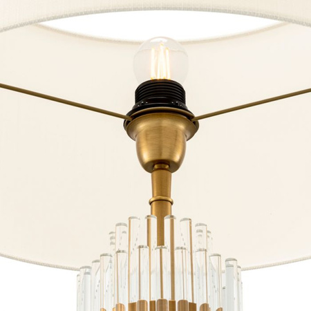 Lampa stołowa Eichholtz East antique brass finish z abażurem