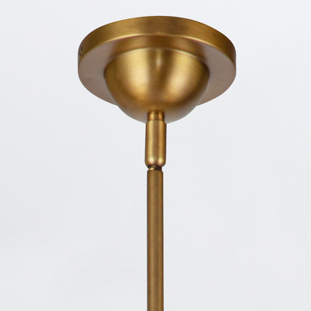 Lampa wisząca Doral - 2 źródła światła - Matowa biel, vintage mosiądz