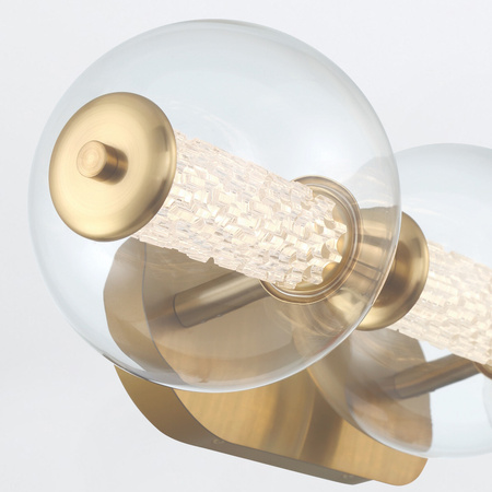 Kinkiet Atomo - 3 źródła światła - Szczotkowane złoto