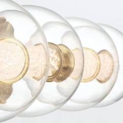 Kinkiet Atomo - 4 źródła światła - Szczotkowane złoto