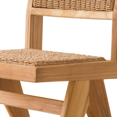 Krzesło ogrodowe Eichholtz Niclas natural teak natural weave