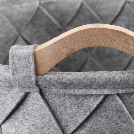 KOSZ NA PRANIE AMY SZARY - 40 x 60 CM - AQUANOVA - MY HONEY HOME