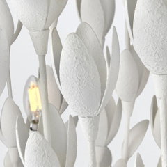 Lampa wyspowa Flora - 10 źródeł światła - Tynk strukturalny