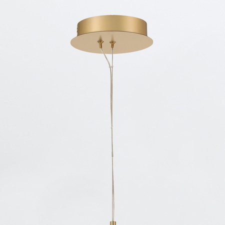 Mała lampa wisząca Kepler - 1 źródło światła - Szczotkowane złoto