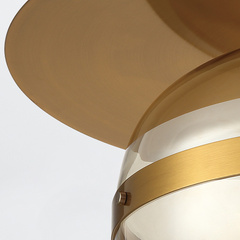 Średni plafon Nottingham - 1 źródło światła - Antyczny mosiądz