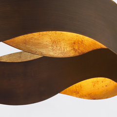 Duży żyrandol Vaughan - Brązowo-złoty