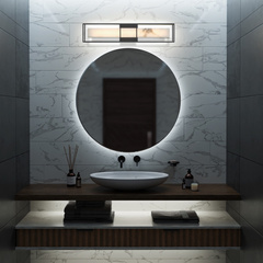 Duży kinkiet Blakley - 1 źródło światła - Matowa czerń