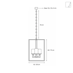 Lampa wisząca wewnętrzna Authentage Bellefeu vitrine - latarnia