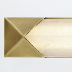 Duży kinkiet LED Caesar - Vintage mosiądz