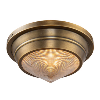 Mały plafon Willard - 1 źródło światła - Vintage mosiądz