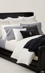 Prześcieradło z gumką Shirting Black White 200 x 200 cm Ralph Lauren