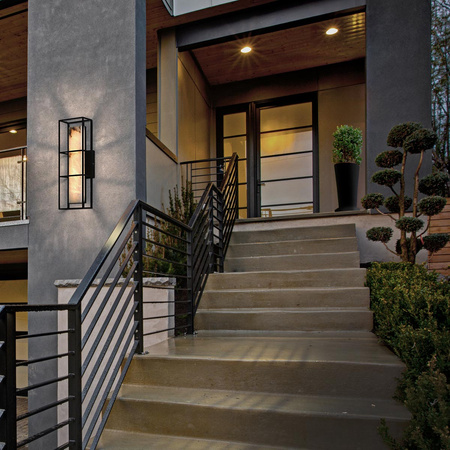 Duży kinkiet Blakley - 1 źródło światła - Matowa czerń