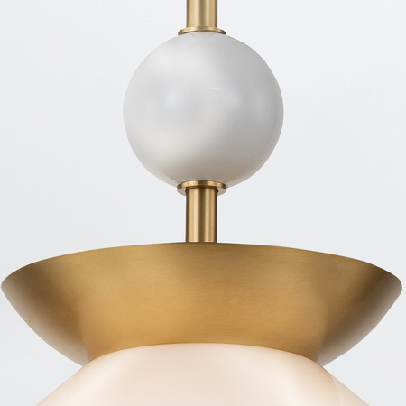 Średnia lampa wisząca Saucer - 1 źródło światła - Postarzany mosiądz