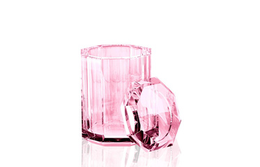 KRISTALL Pudełko z pokrywką Decor Walther Różowy