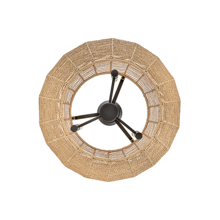 Lampa wisząca Luca - 3 źródła światła - Czarny, karmelowy beż