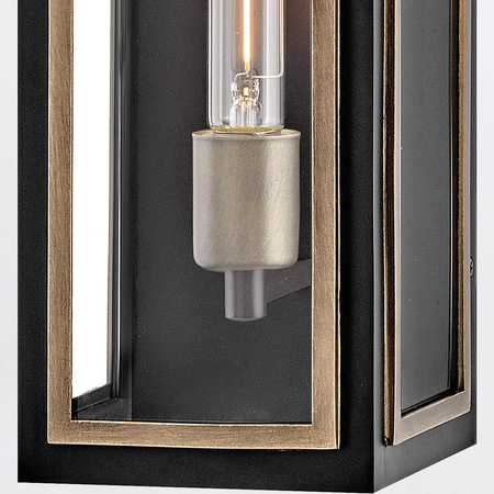 Latarnia naścienna Shaw - 1 źródło światła - Czarny, oksydowany brąz