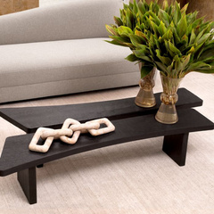 Stolik kawowy Eichholtz Hoffman (Lewa) burnt meranti