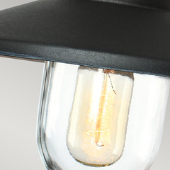 Latarnia naścienna Klampenborg - 1 źródło światła - Czarna