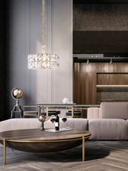 Lampa wisząca KRYSZTAŁOWA Intero Gold S Orlicki Design