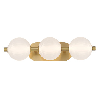 Kinkiet Palams - 3 źródła światła - Szczotkowane złoto