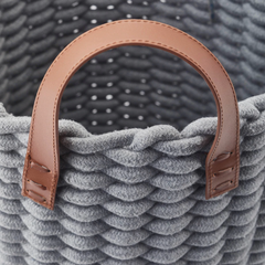 KOSZ NA PRANIE RUDON SZARY - 35 x 45 CM - AQUANOVA - MY HONEY HOME