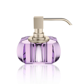 KRISTALL Dozownik mydła Decor Walther Fioletowy / nikiel satynowany
