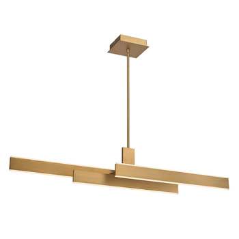 Lampa wyspowa Cameno - Szczotkowane złoto