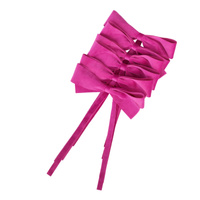AKSAMITNE KOKARDKI DEKORACYJNE - FUCHSIA BOWS - 6 SZT. - ROSEBERRY HOME - MY HONEY HOME