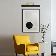 Duża obrazówka LED Valise Picture - Vintage mosiądz, skóra smokingowa