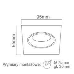 Oprawa wpuszczanaOsta Nero