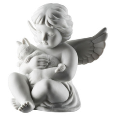 Anioł mały z kotem