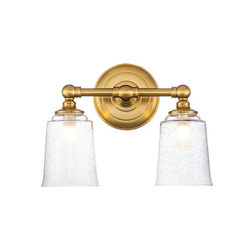 Kinkiet Hugolake - 2 źródła światła - Oksydowany mosiądz