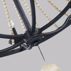 Żyrandol Nori - 6 źródeł światła - Stary cynk