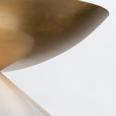 Duża lampa wisząca Saucer - 4 źródła światła - Postarzany mosiądz