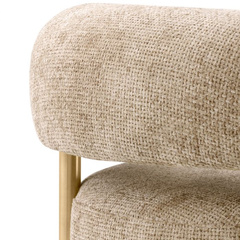 Krzesło Eichholtz Thompson Lyssa piaskowane wykończenie mosiężne