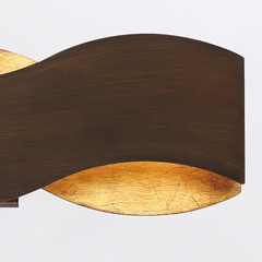 Kinkiet Vaughan - Brązowo-złoty