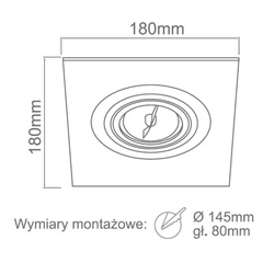 Oprawa wpuszczanaFaro I Nero