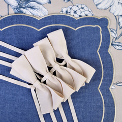 AKSAMITNE KOKARDKI DEKORACYJNE - ALABASTER BOWS - 6 SZT. - ROSEBERRY HOME - MY HONEY HOME