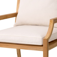 Krzesło Hera natural teak flores off-white